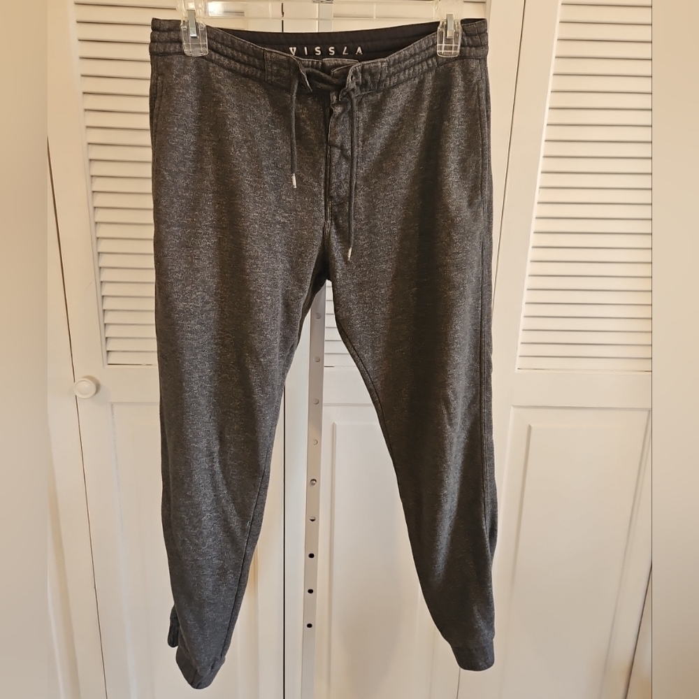 Vissla Mens Pants Gray Size Medium Sofa Surfer Sweatpants Jogger Cotton Blend